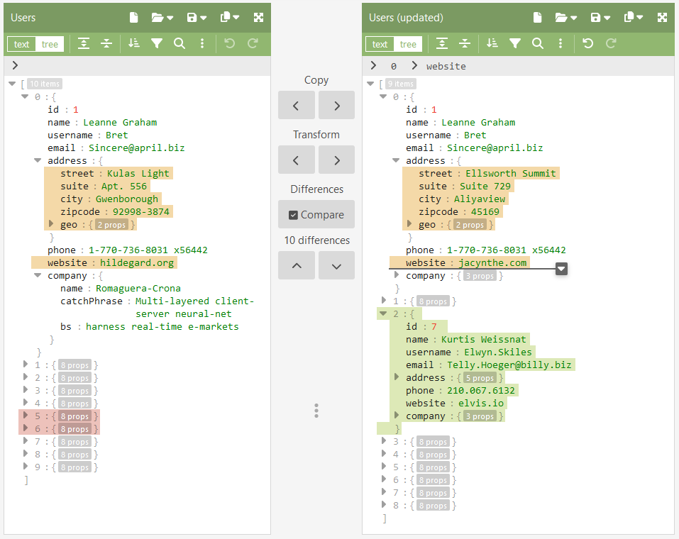 Compare documents