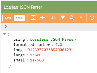 Lossless JSON Parser